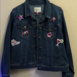 Jean jacket with patches